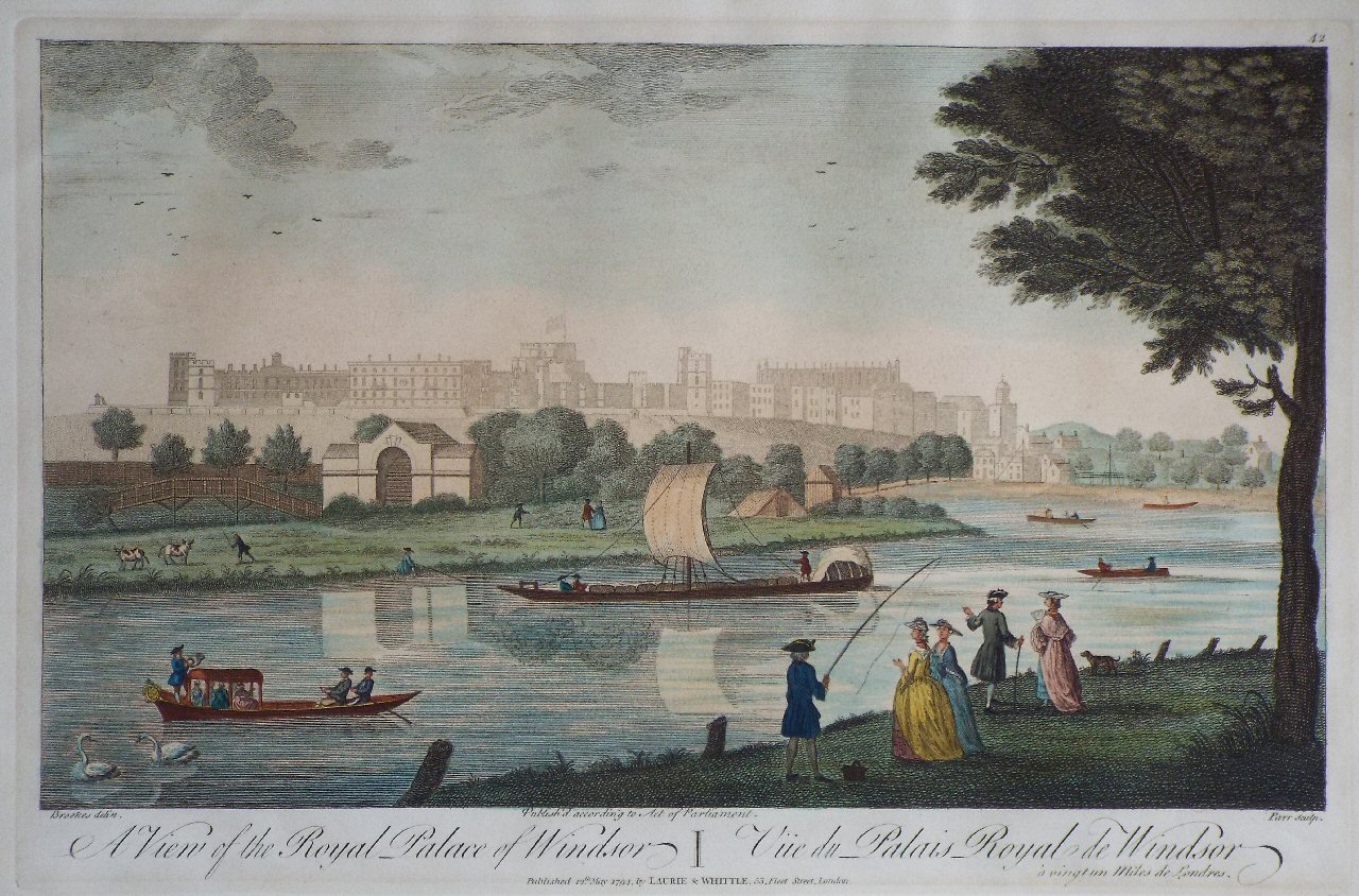Print - A View of the Royal Palace of Windsor  - 